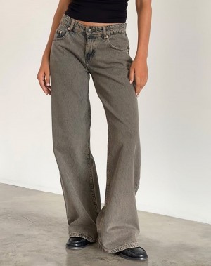 Motel Rocks Roomy Extra Brede Low Rise Jeans Dame Blå | WHD6137KZ