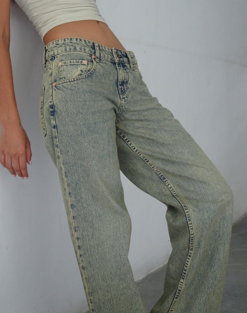 Motel Rocks Low Rise Parallel Jeans Dame Blå | CFD278FY