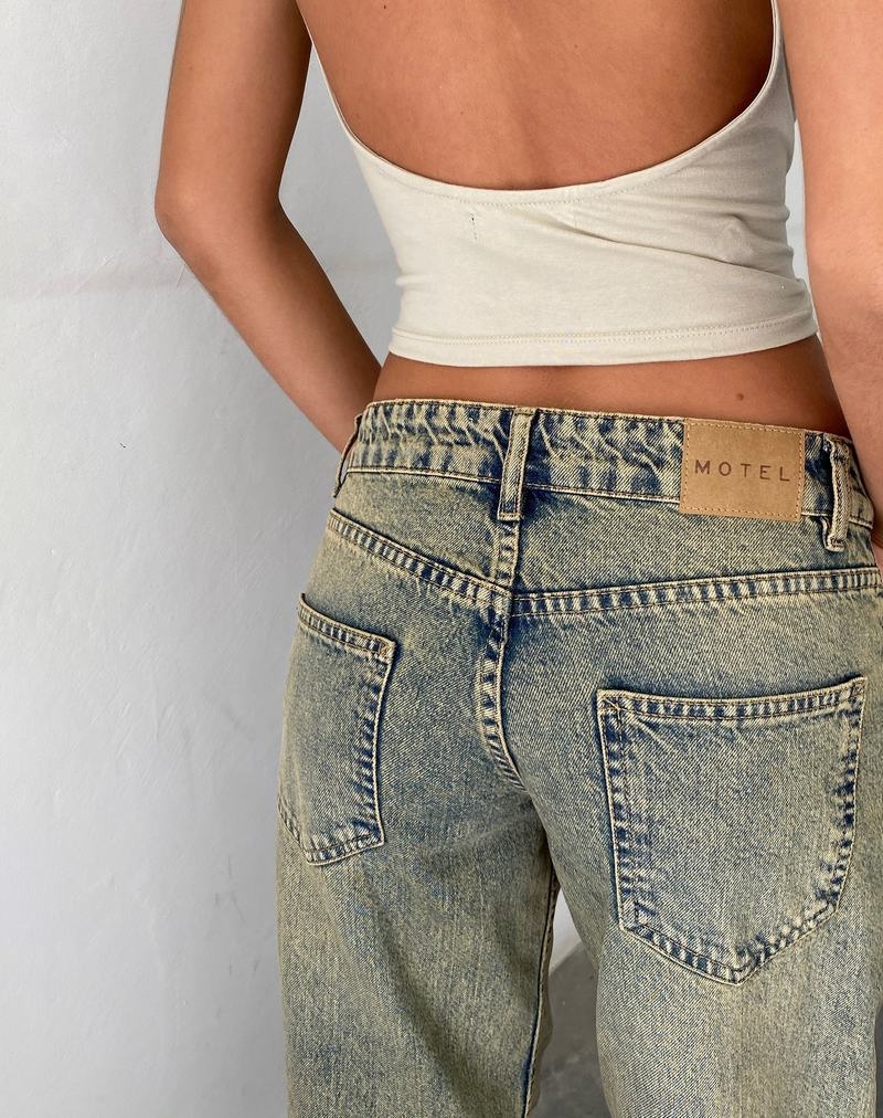 Motel Rocks Low Rise Parallel Jeans Dame Blå | CFD278FY