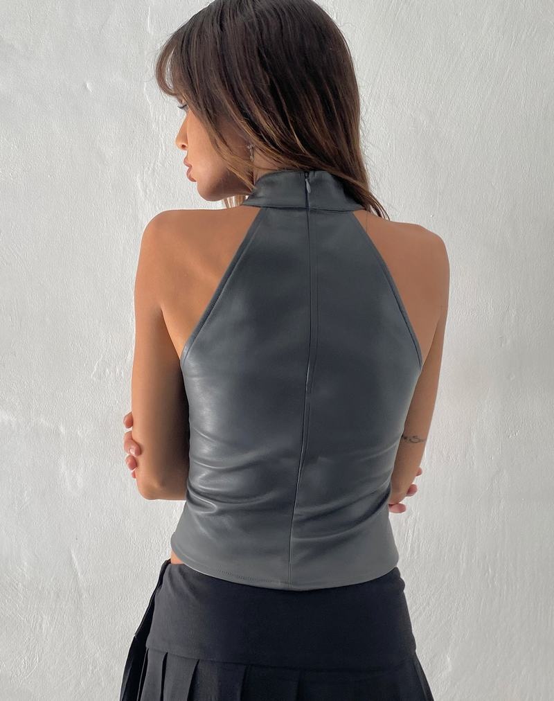 Motel Rocks Noena High Neck Vest Dame Grå | OGZ4999SR