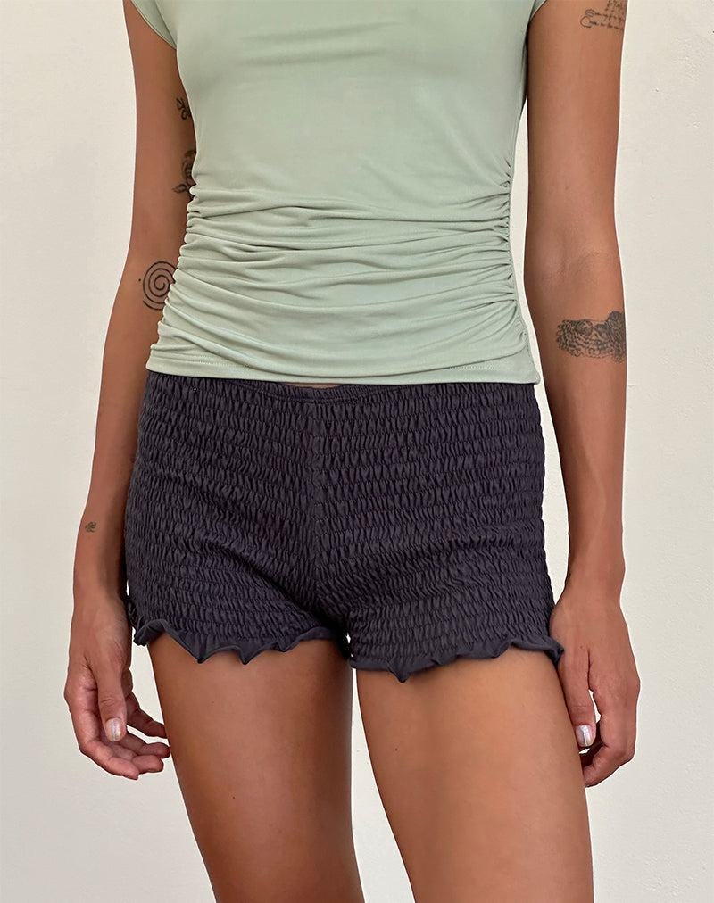 Motel Rocks Ritala Shirred Shorts Dame Grønn Grå | XIT4624JU