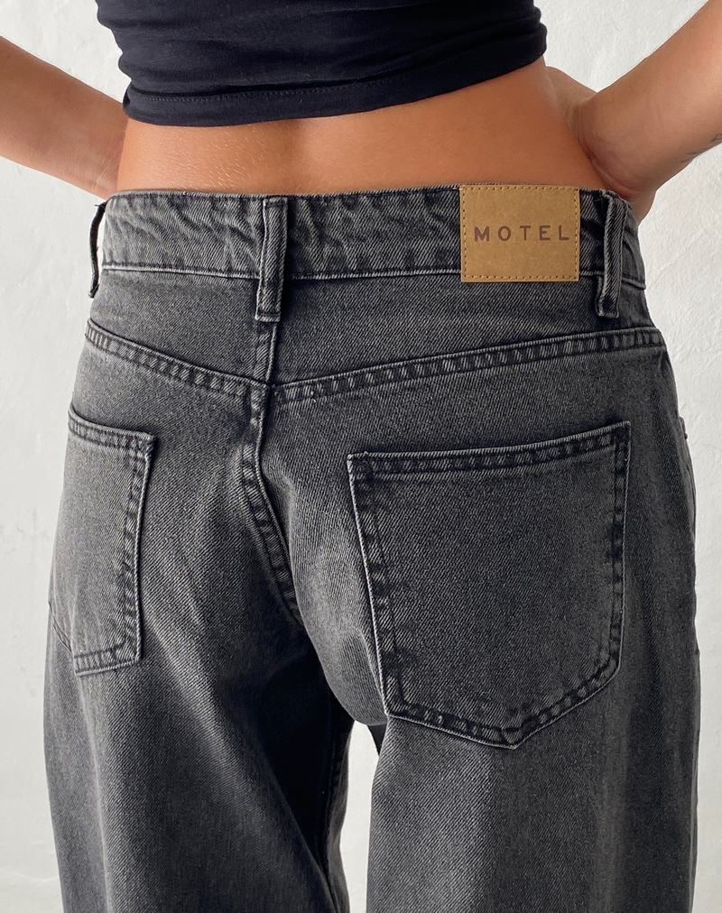 Motel Rocks Roomy Extra Brede Low Rise Jeans Dame Svarte Grå | RKO8635UU