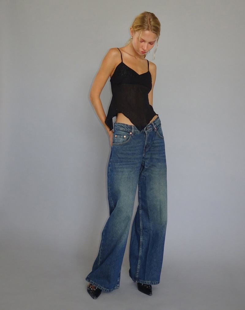 Motel Rocks Roomy Extra Brede Low Rise Jeans Dame Lyse Blå | COD4039IZ