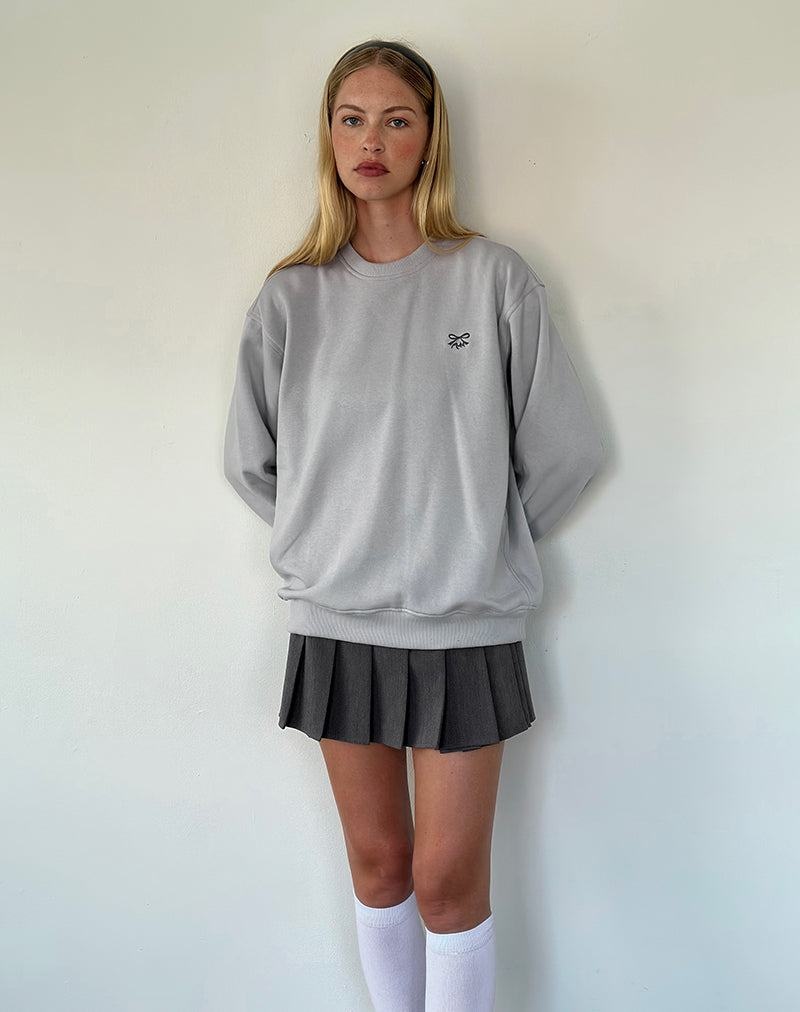 Motel Rocks Tillie Sweatshirt Hettegenser Dame Grå | NYZ1769DF